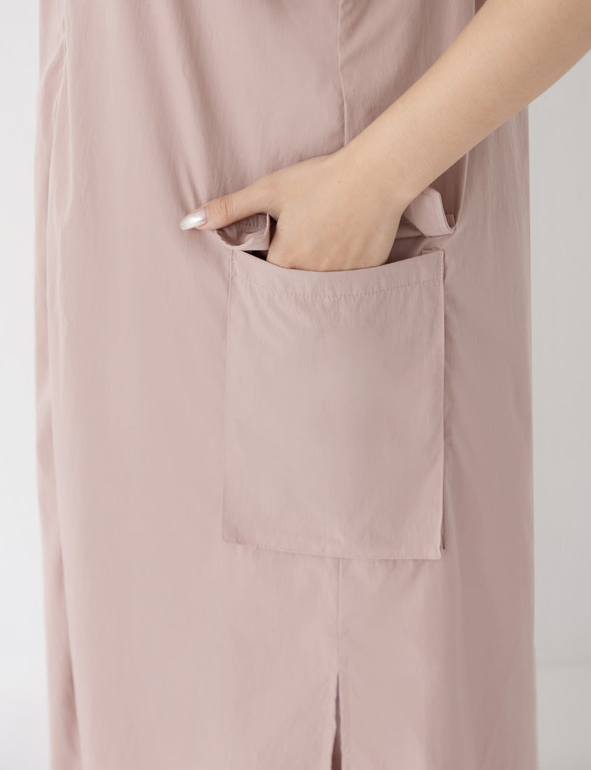 Multi-Layered Cargo Adjustable Strap Plus Size Maxi Dress