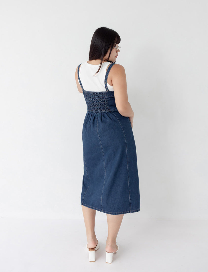 MUA! Sexy Denim Zipper Plus Size Cami Dress