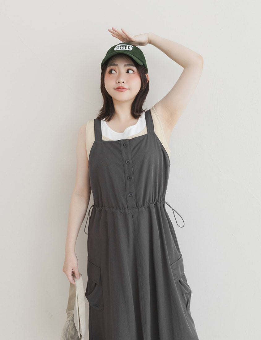 Versatile Faux Two Piece Button Front Plus Size Vest