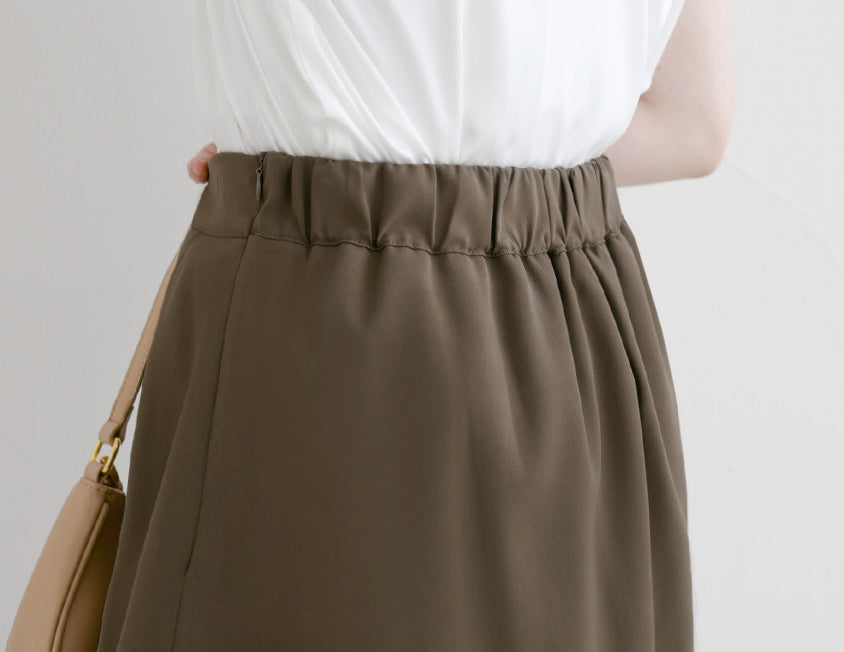 MISS. Structured Lightweight A-line Slit Plus Size Tailored Skirt (With Short)