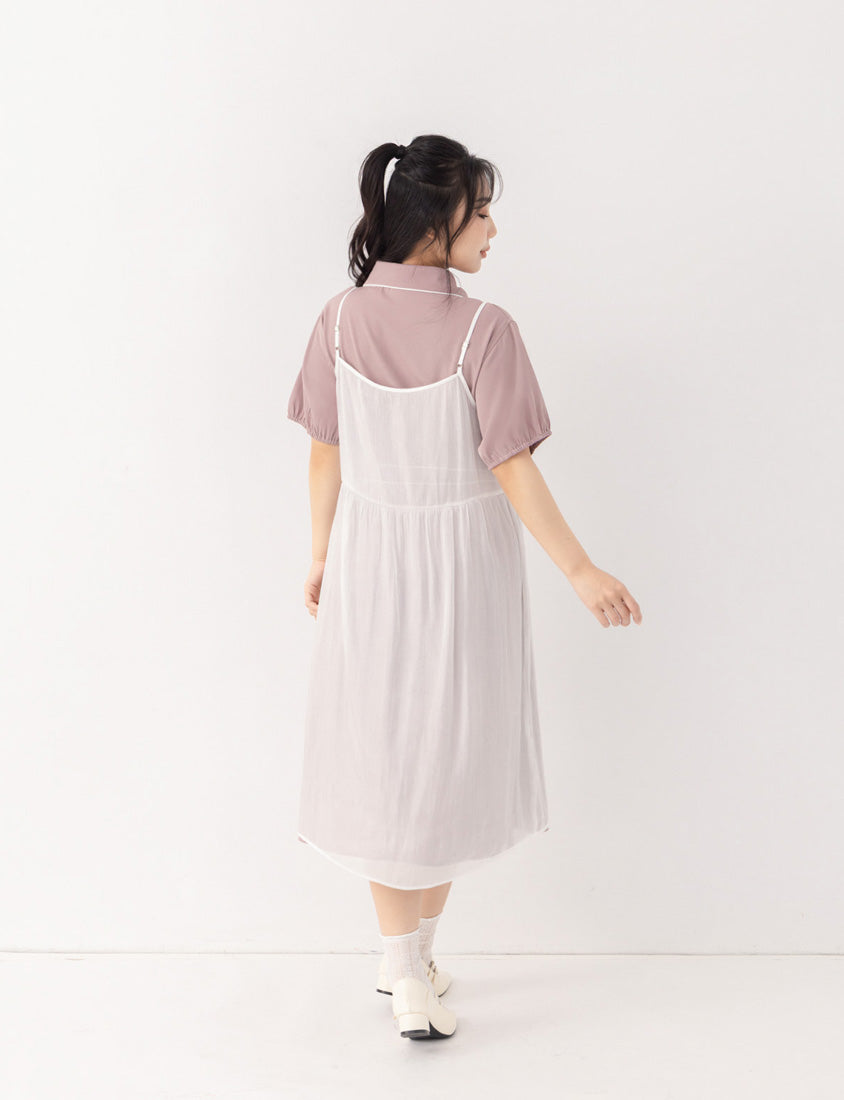Shimmer Textured Plus Size Cami Maxi Dress