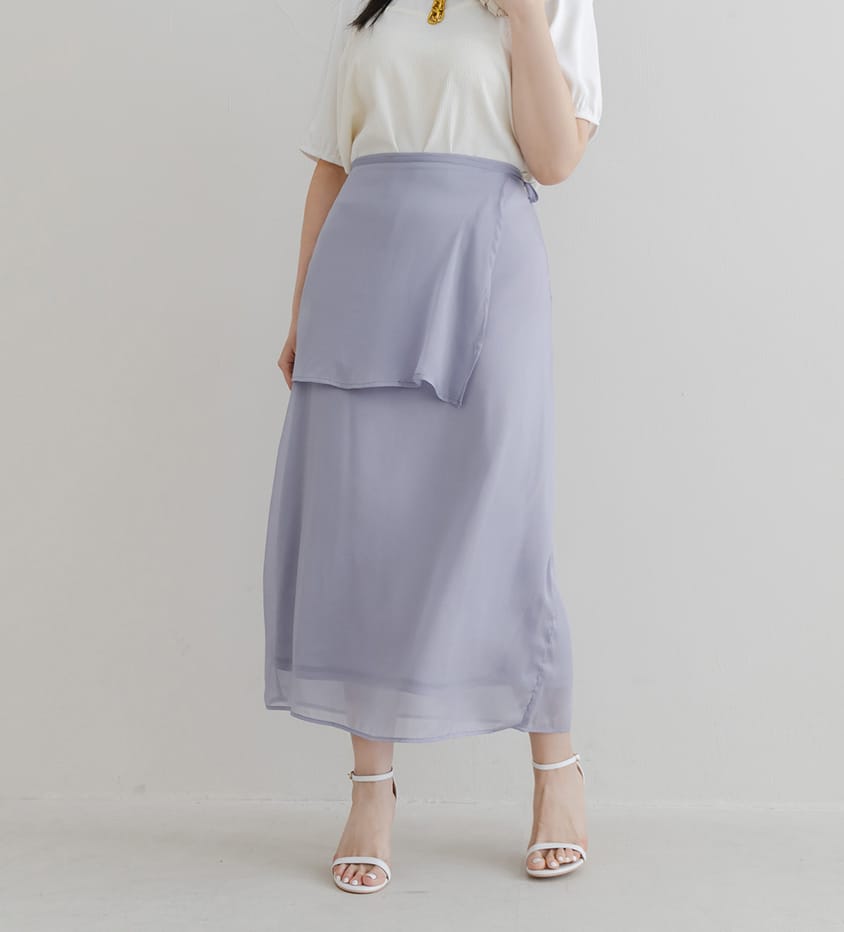 Fairy Two-Piece Sheer Plus Size Maxi Skirt (with Inner Skirt)
