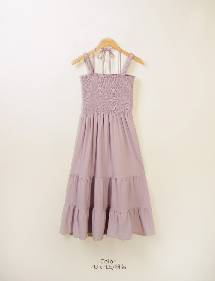 Ruffle Trim Smocked Tiered Plus Size Maxi Dress