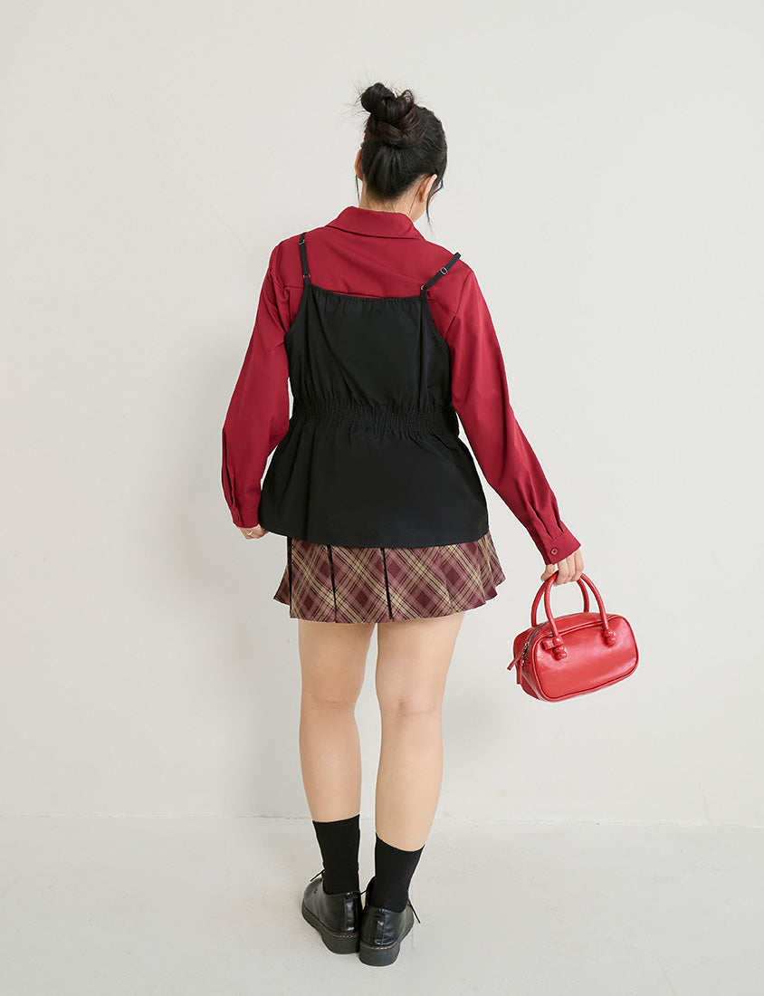 Lace V-Neck Adjustable Waist Plus Size Tank Top