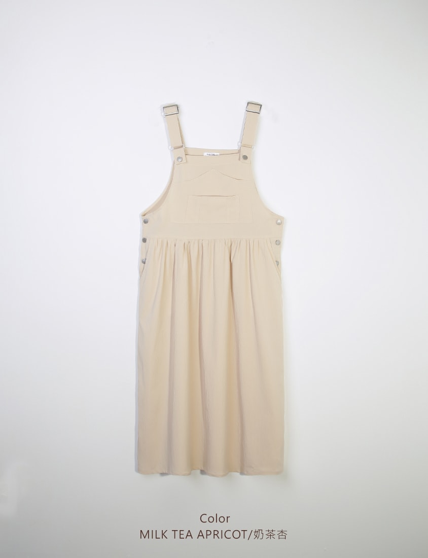 Adjustable Crinkled Utility Pockets Plus Size Cami Dress