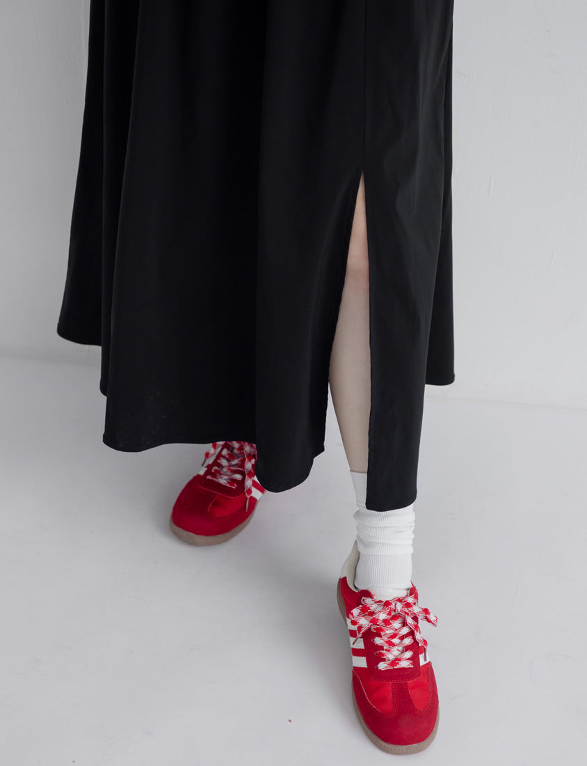 Cooling Tech Full Elastic Drawstring Plus Size Maxi Skirt