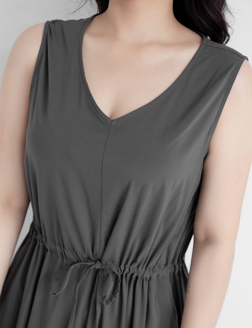 Cooling Tech V-Neck Plus Size Maxi Dress