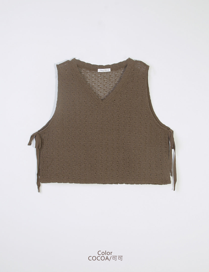 Layered Essential Crochet Tie Plus Size Vest