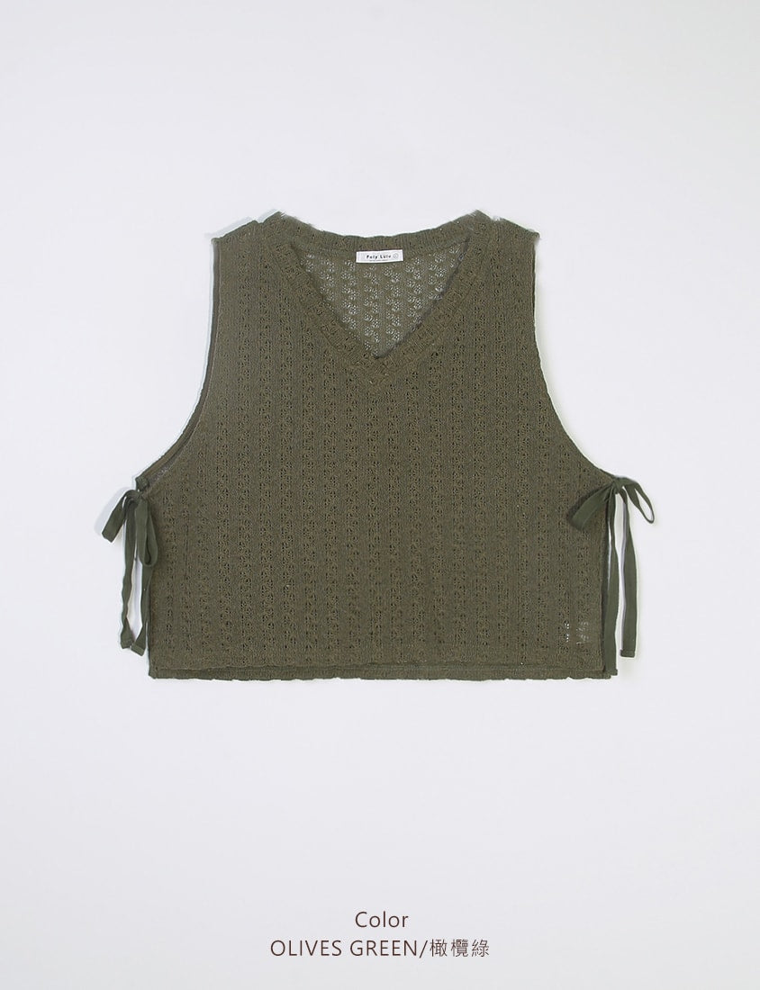 Layered Essential Crochet Tie Plus Size Vest