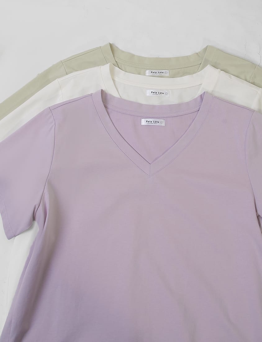 Cooling V-Neck Side Slit Plus Size Graphic Tee