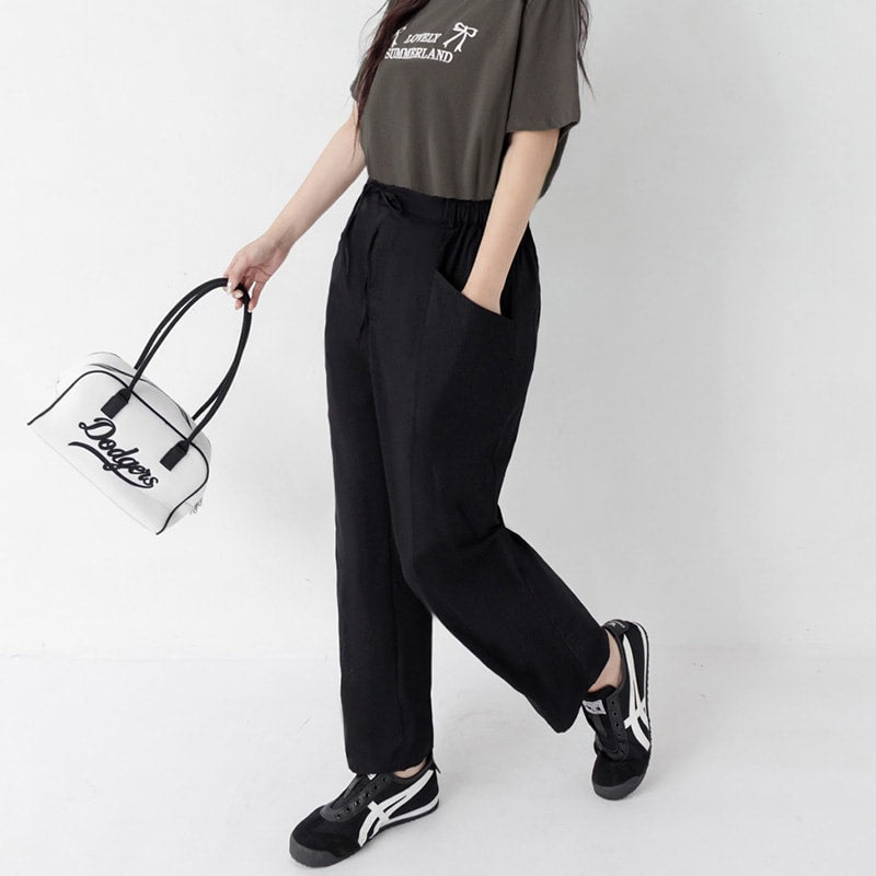 Utility Side-Tie Big Pocket Plus Size Boyfriend Pants