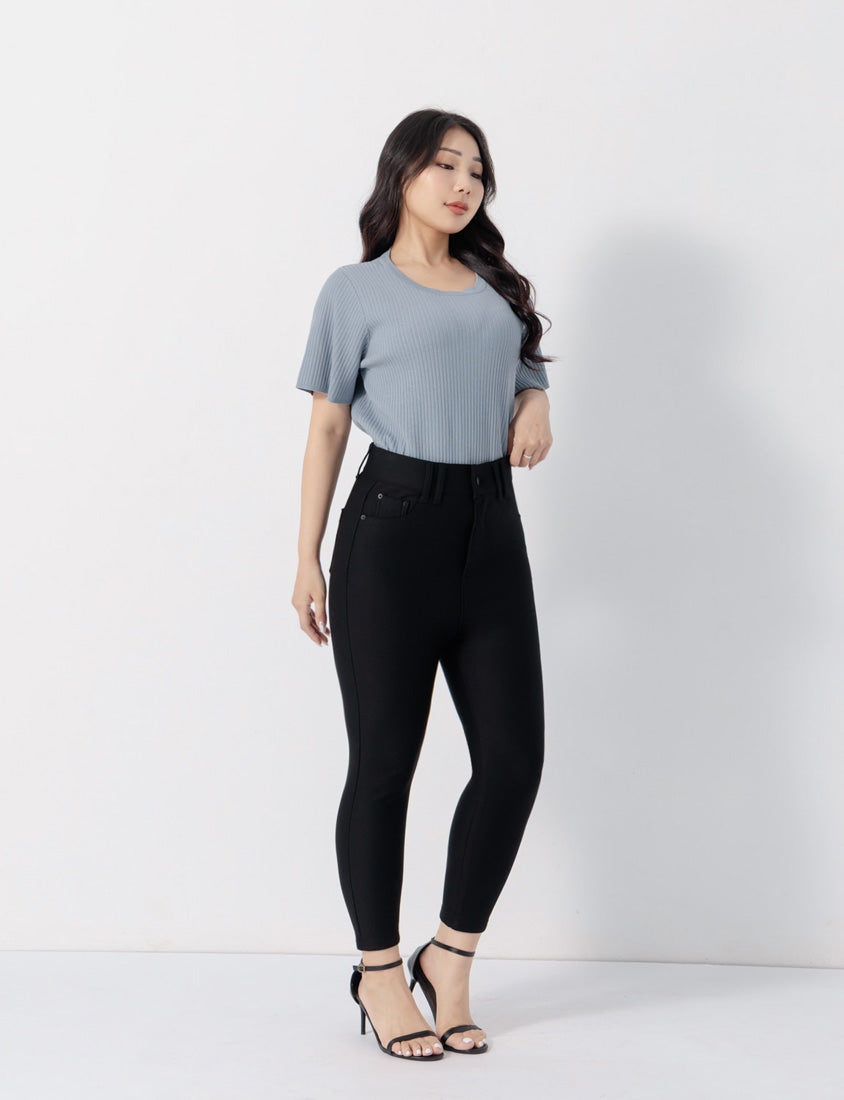 Cooling Lyocell Knit Plus Size Short Sleeve Top