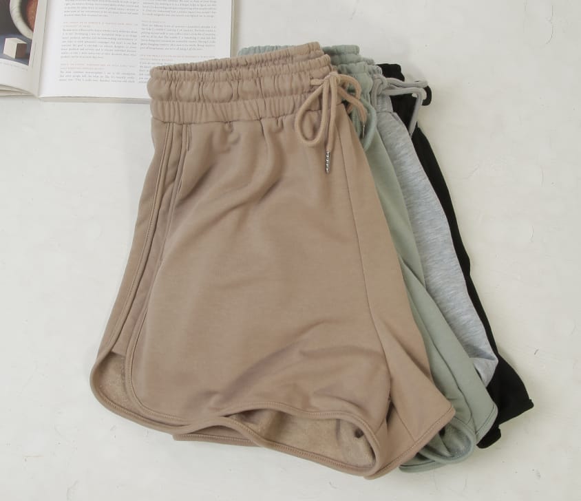 MISS. Casual Slit Drawstring Plus Size Shorts