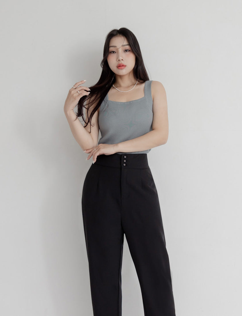 MISS. Ice Silk Lyocell Bra Bulges Support Knit Plus Size Tank Top