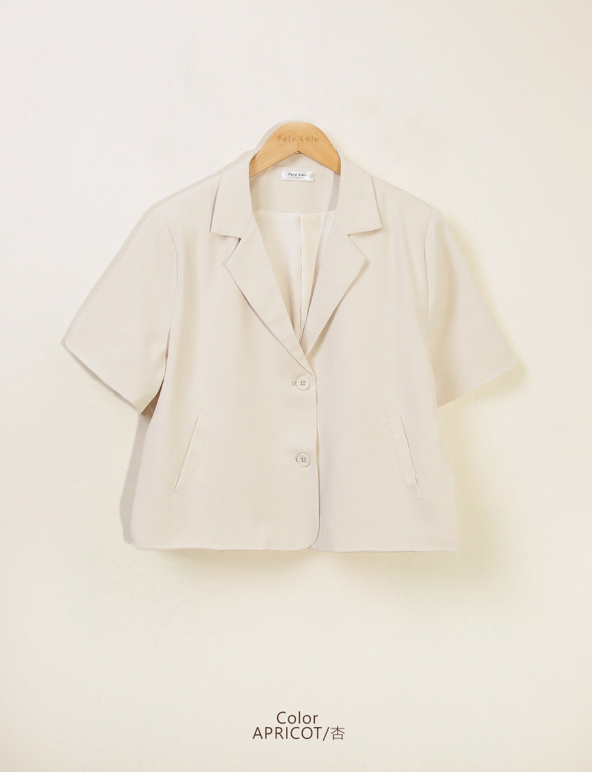 MISS. Silky Cool Plus Size Cropped Blazer