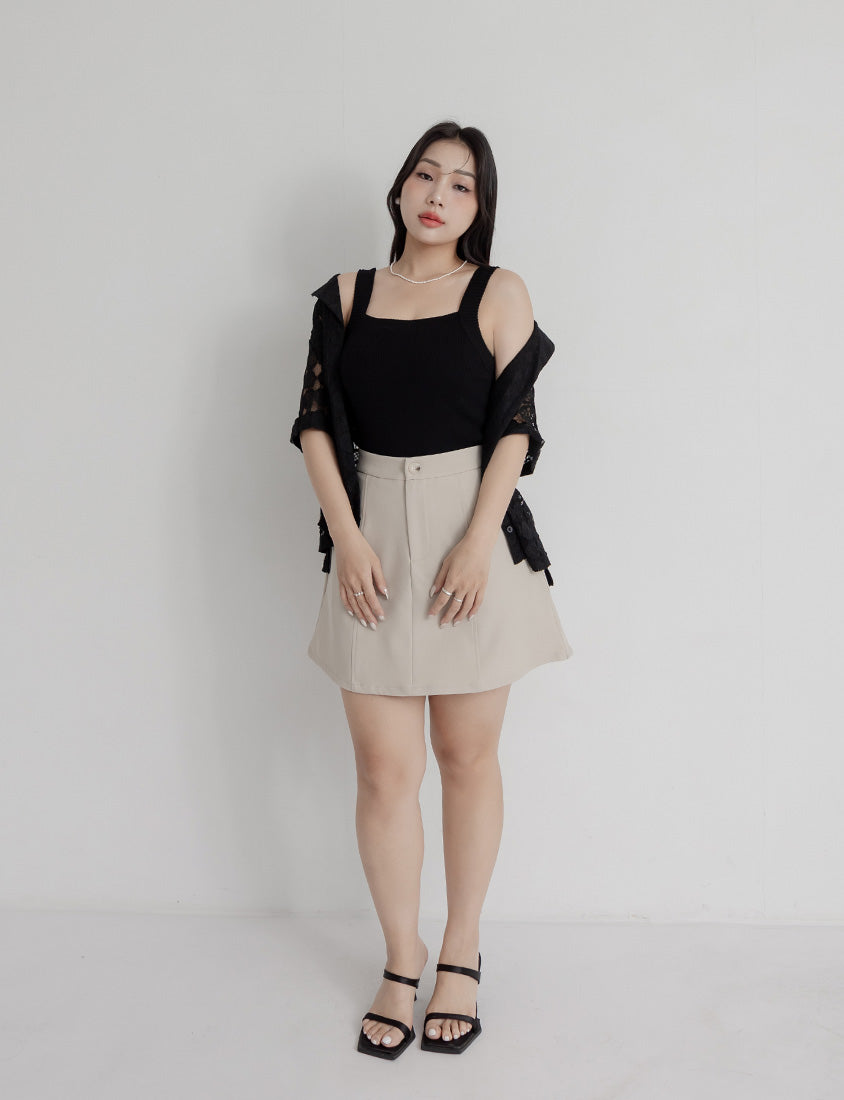 MISS. Ice Silk Lyocell Bra Bulges Support Knit Plus Size Tank Top