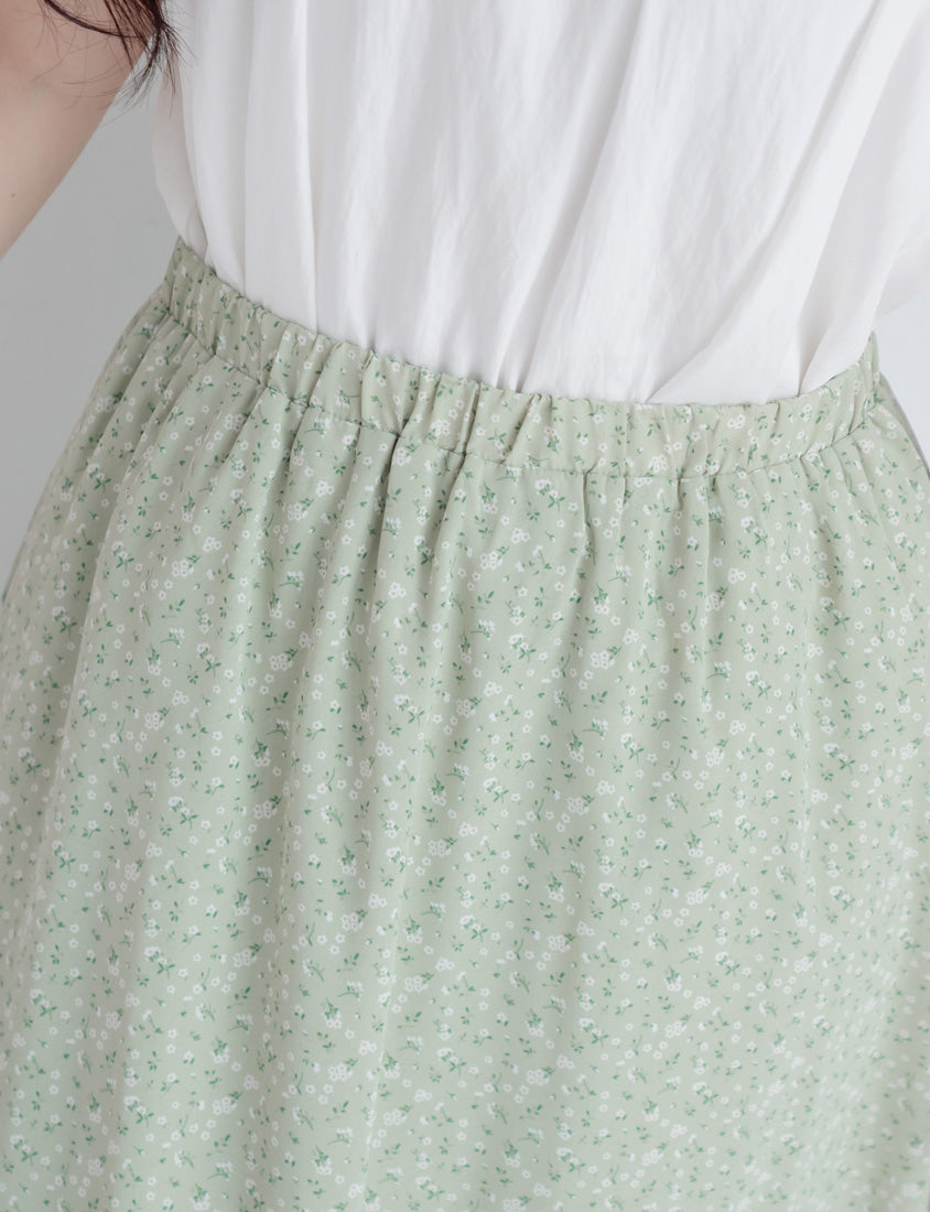 Sweet & Feminine Floral Flared Maxi Skirt