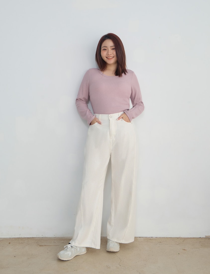 Casual Versatile Waffle Knit Plus Size Long Sleeve Top