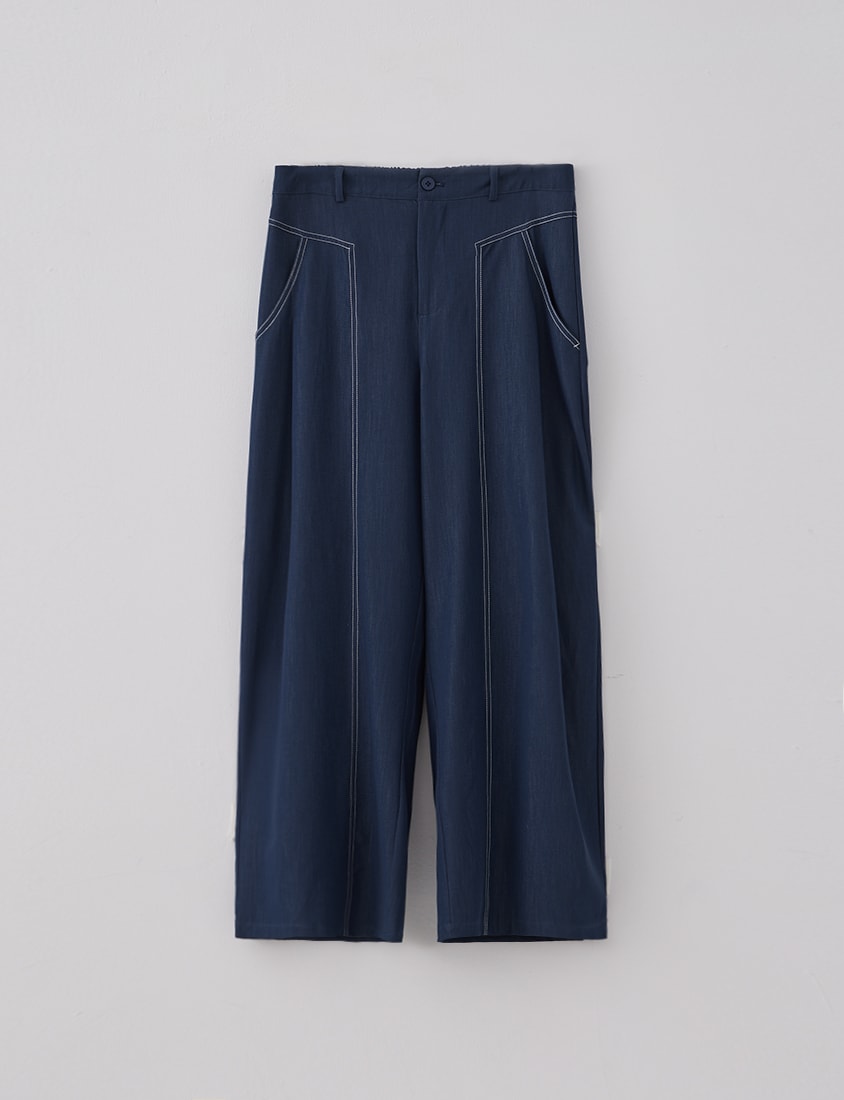 MORE U COOL PRO+ Silky Denim-Look Plus Size Wide Leg Pants