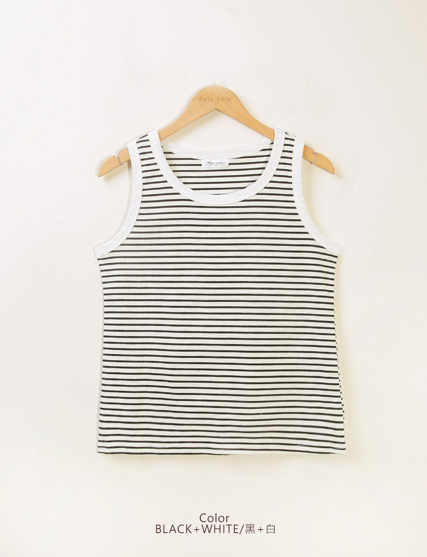 Summer Stripe Colorblock Plus Size Tank