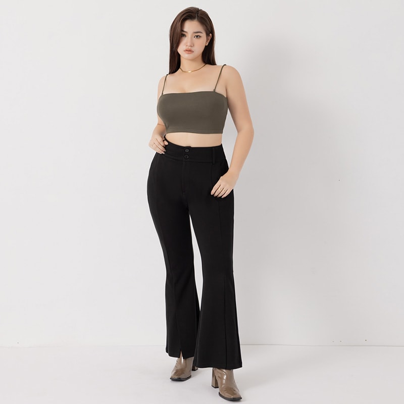 MUA! High Waist Slimming Cloud Cotton Plus Size Flared Pants