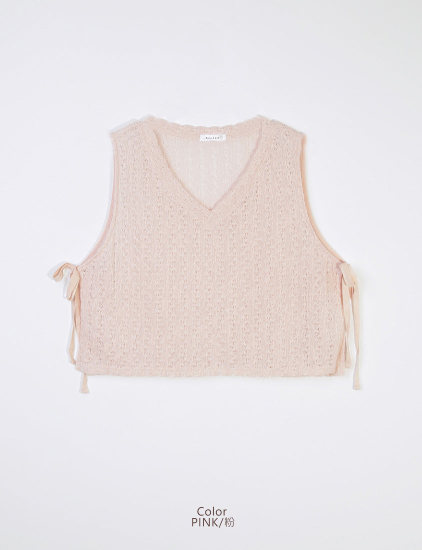 Layered Essential Crochet Tie Plus Size Vest