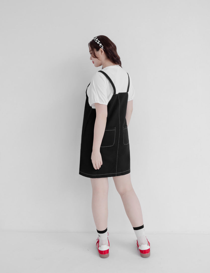 Classic Faux Two-Piece Strap Plus Size Dress