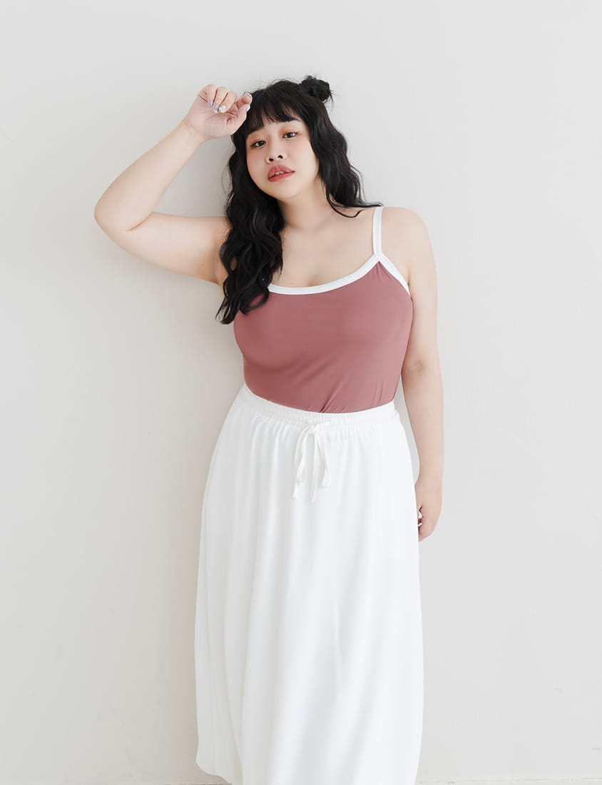 Sweet Cloud Cotton Drawstring Plus Size Maxi Skirt