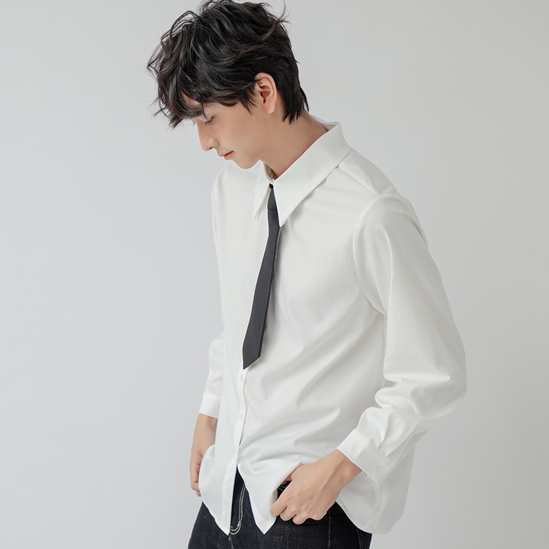 Multi-Color Drop Shoulder Plus Size Boyfriend Oversize Shirt (Unisex)