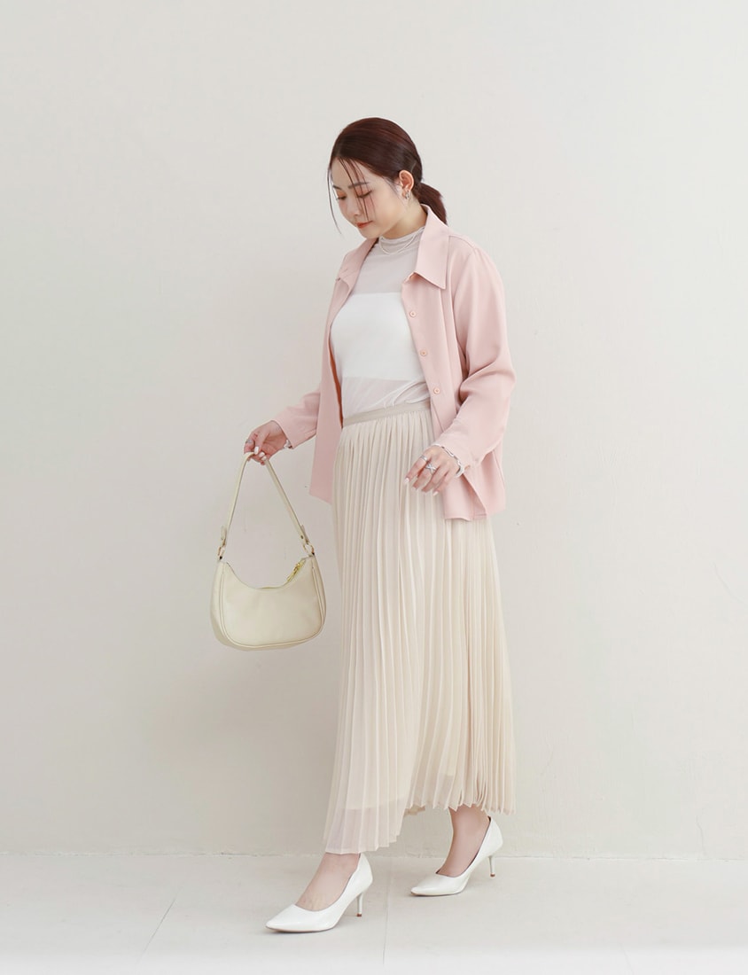 MISS. Two Piece Korean Style Lace Chiffon Plus Size Blouse (With Shawl)