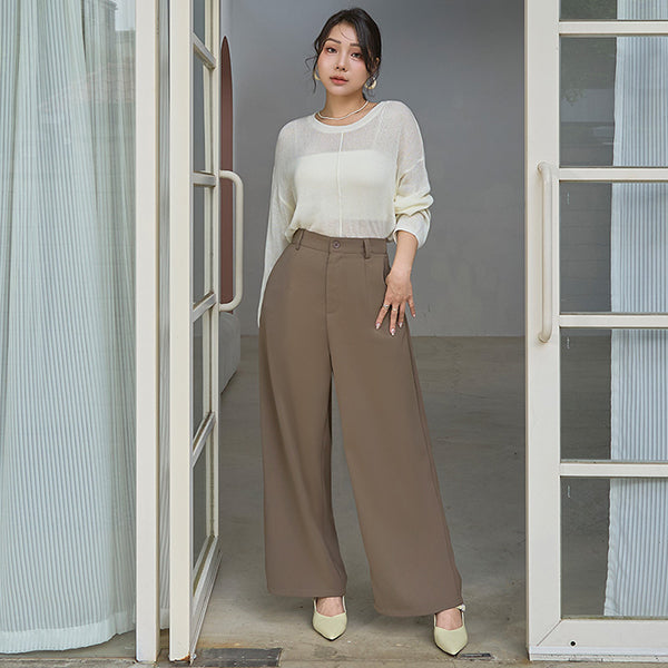 MISS. Pear-Shaped Friendly! Perfect Fit Wrinkle Resistant Straight Cut Trousers