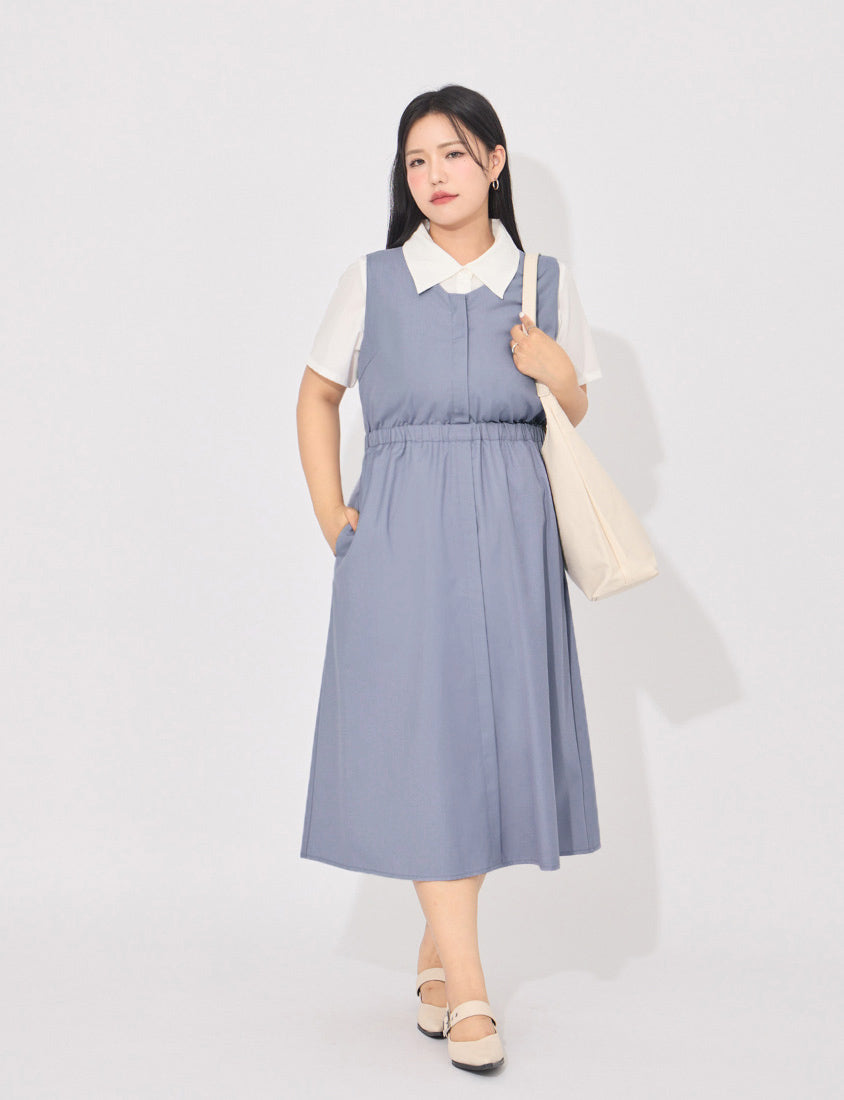 MORE U French-Style Back Cut-Out Plus Size Dress