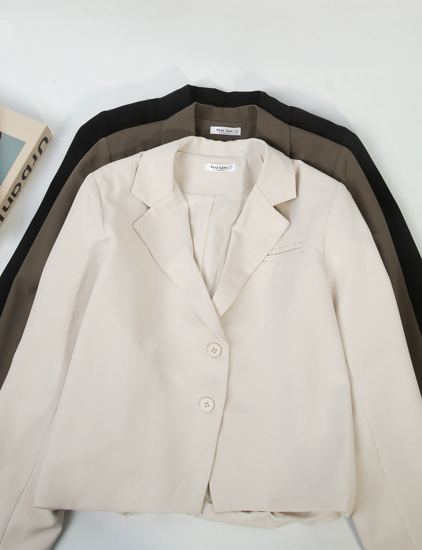 MISS. Elegant Plus Size Long Sleeve Blazer