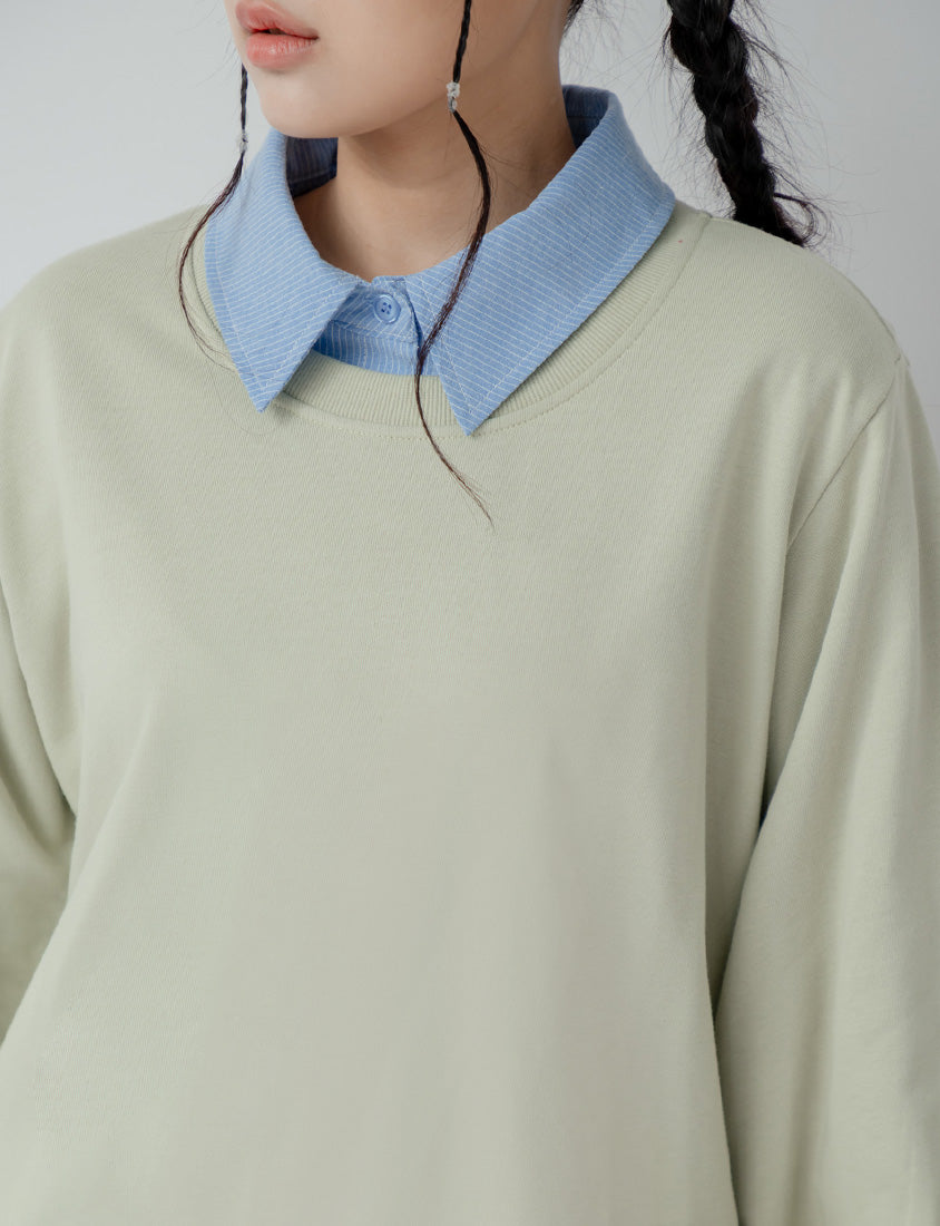 Oversized Cotton Slit Plus Size Sweatshirt (Unisex)