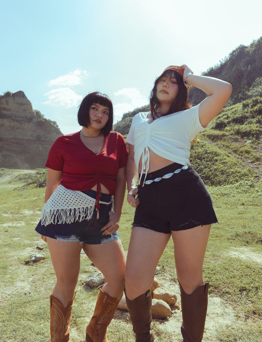 MUA! Edgy Raw-Hem Distressed Plus Size Denim Shorts