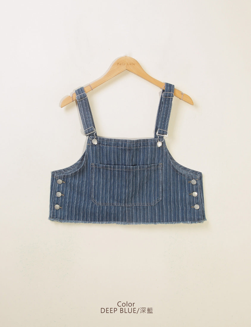 Raw Edge Plus Size Adjustable Plus Size Denim Vest