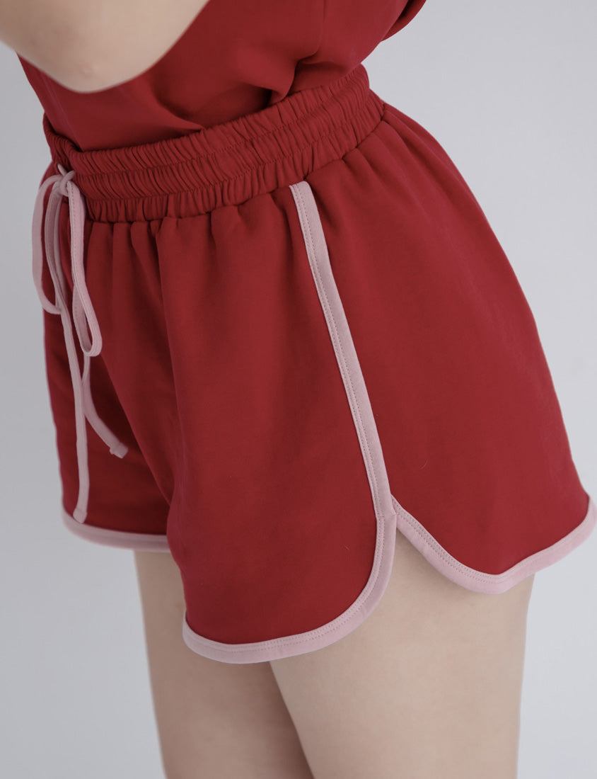 MUA! Sporty High-Waist Tie Plus Size Shorts