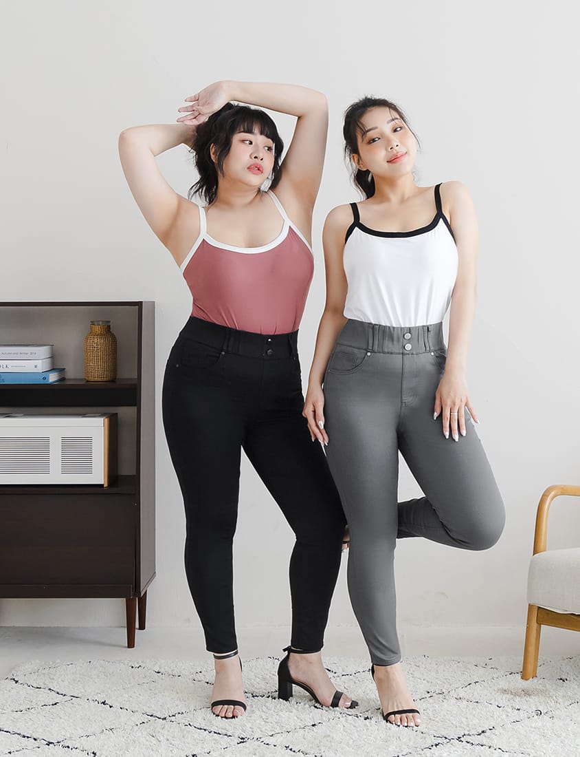 Cooling Elastic Wide Waistband Long Pants