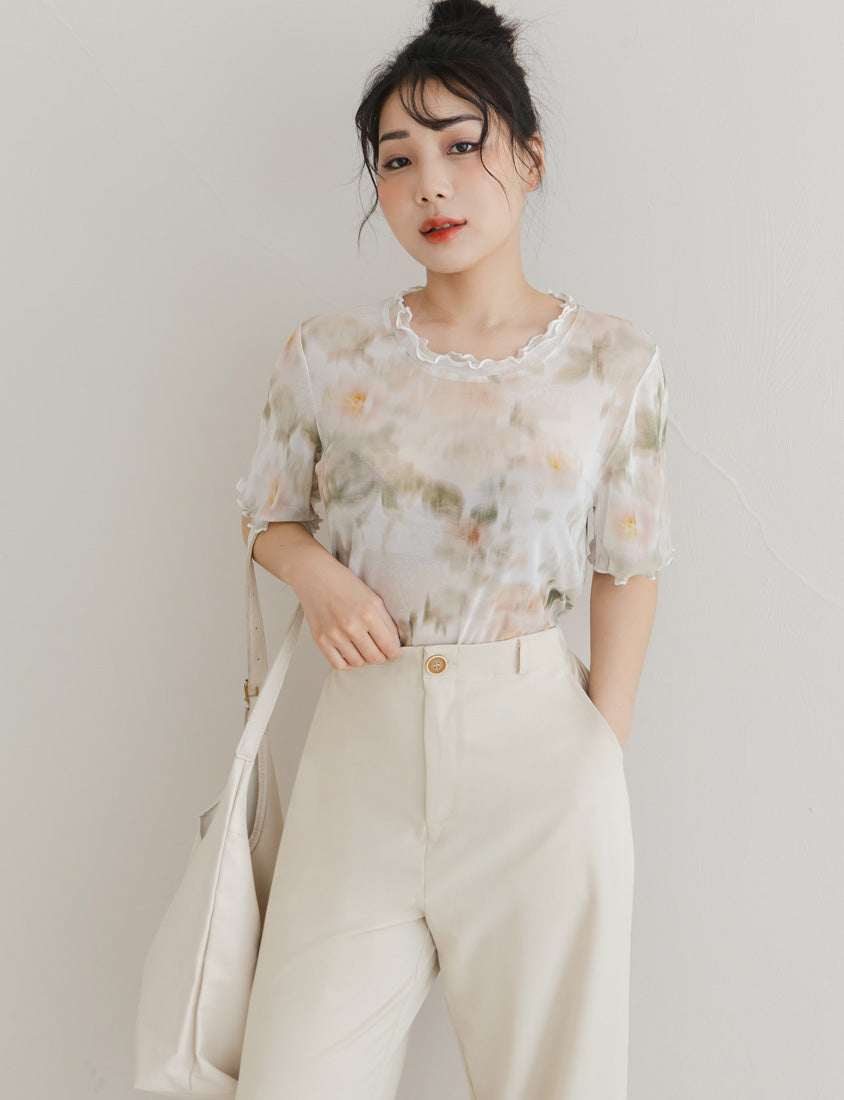 Back Elastic Tapered Cuffed Hem Twill  Plus Size Pants