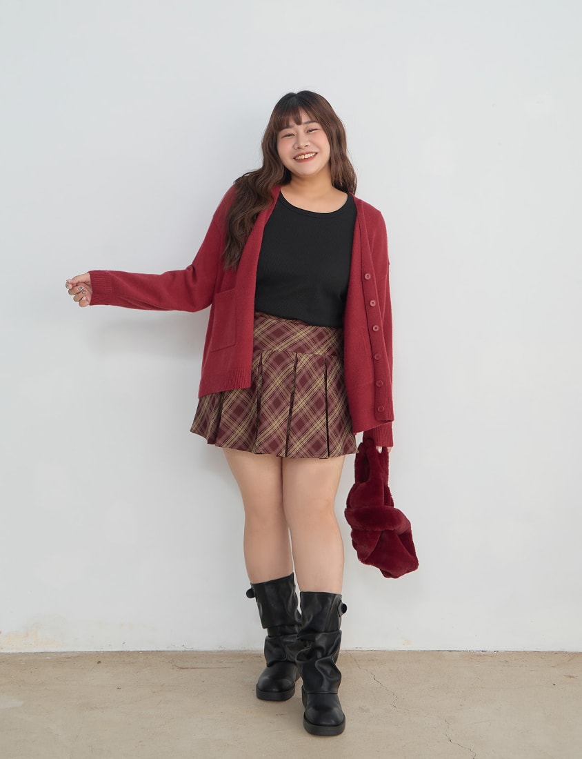 Casual Versatile Waffle Knit Plus Size Long Sleeve Top