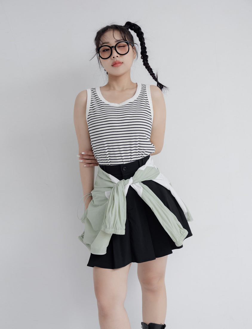 Summer Stripe Colorblock Plus Size Tank