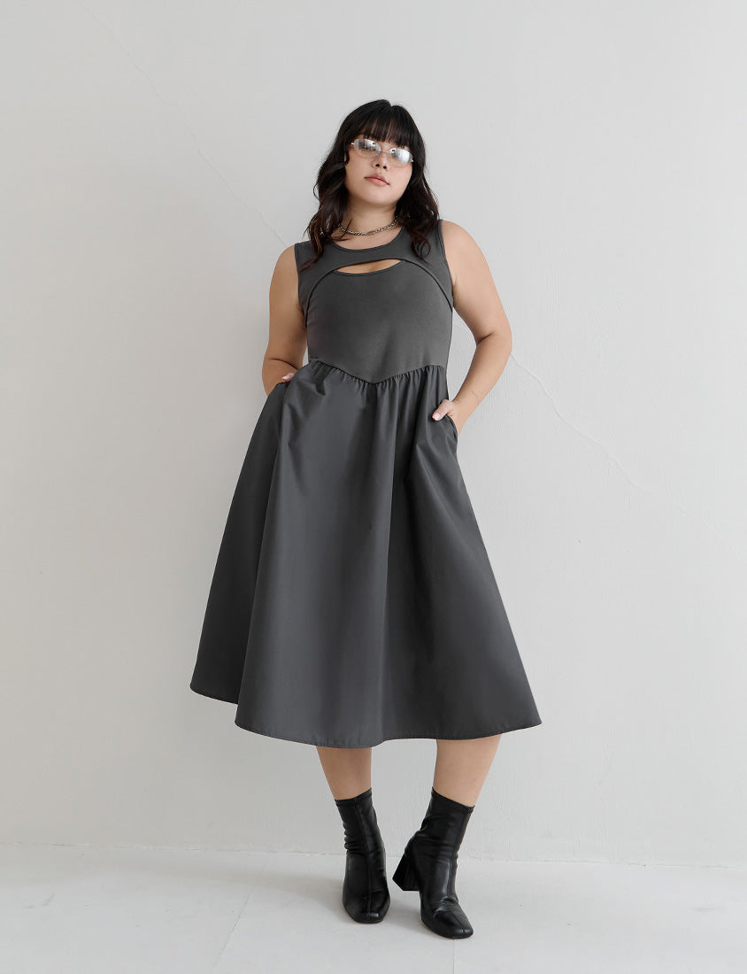 MUA! Hot Front Cut-Out Plus Size Tank Dress