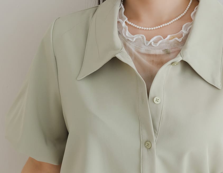 MISS. Elegant Puff Sleeve Plus Size Blouse