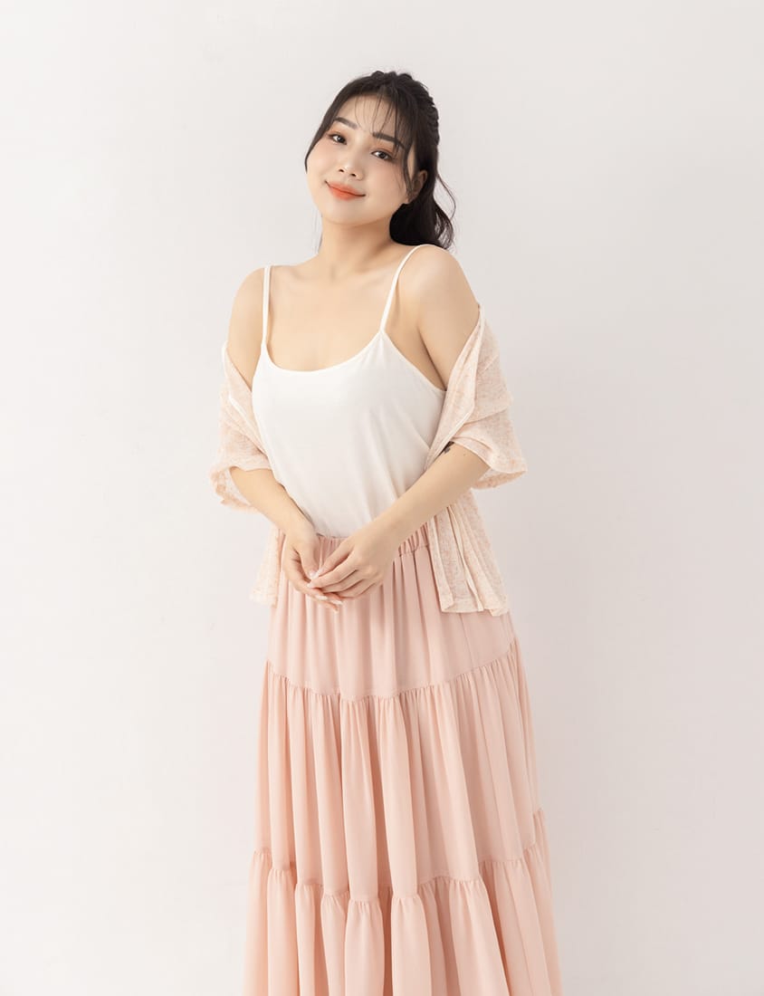 Two-Piece Snowflake Tie-Front Lightweight Plus Size Knit Top (With Vest)