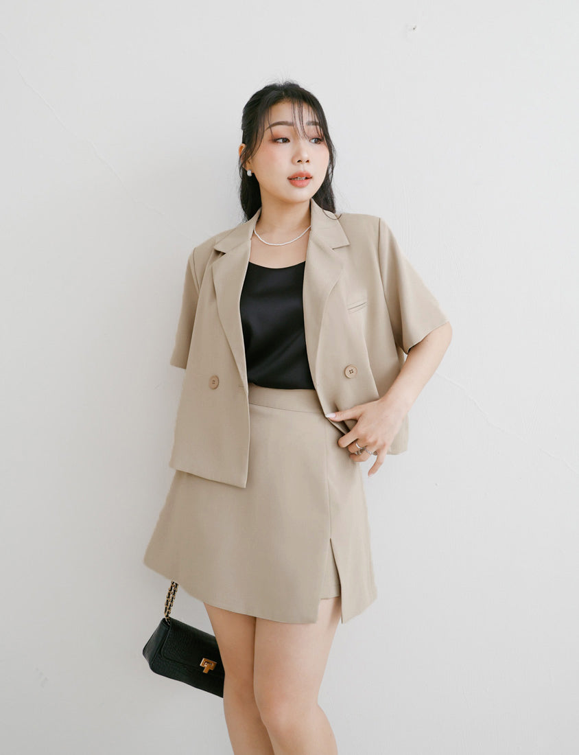 MISS. Elegant Satin Sheen Crew-Neck Plus Size Tank Top