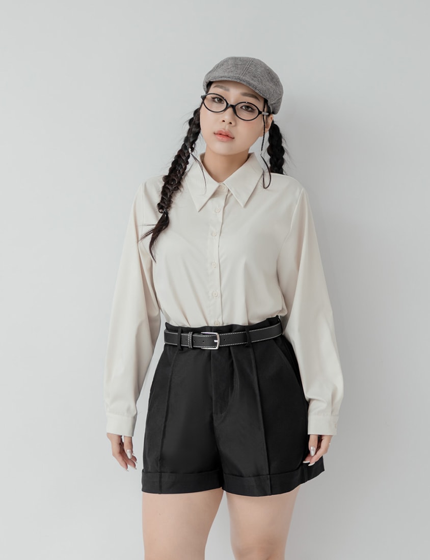 Multi-Color Drop Shoulder Plus Size Boyfriend Oversize Shirt (Unisex)