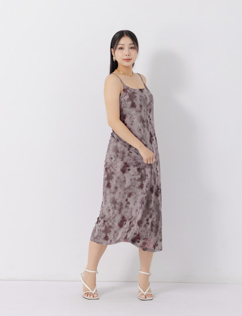 MUA! Sheer Adjustable Tie-Dye Plus Size Maxi Dress