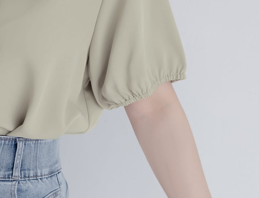 Sweet Front-Tie Oversized Plus Size Collar Blouse