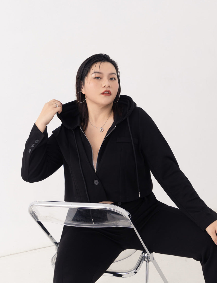 MUA! Sexy Space Cotton Front Slit Plus Size Flare Pants