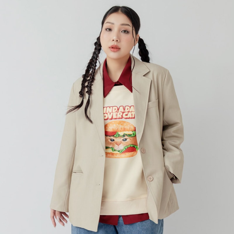 Minimal Versatile Plus Size Tailored Blazer